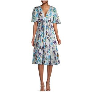 {NWT} $548 KOBI HALPETI Dena printed midi-dress